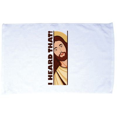 Jesus Watching Peeking I Heard That Funny Christian Meme Microfiber Hand Towel