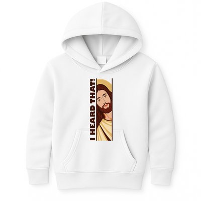 Jesus Watching Peeking I Heard That Funny Christian Meme Kids Hoodie
