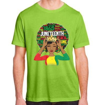 Juneteenth Women Queen African American Black Afro Adult ChromaSoft Performance T-Shirt