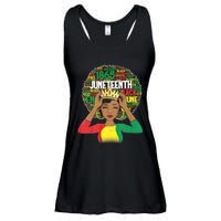 Juneteenth Women Queen African American Black Afro Ladies Essential Flowy Tank