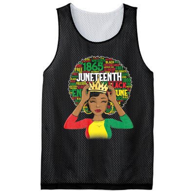 Juneteenth Women Queen African American Black Afro Mesh Reversible Basketball Jersey Tank