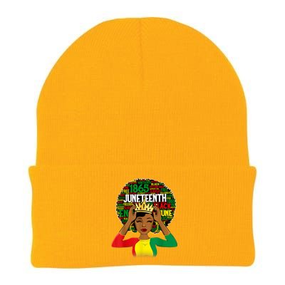 Juneteenth Women Queen African American Black Afro Knit Cap Winter Beanie