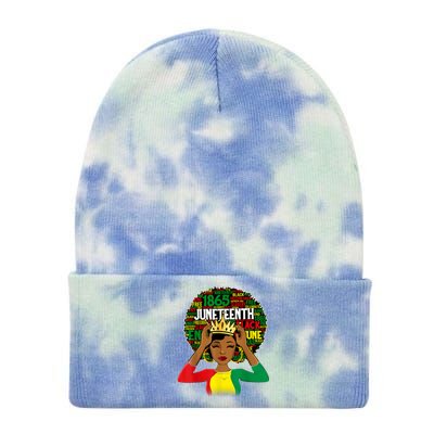 Juneteenth Women Queen African American Black Afro Tie Dye 12in Knit Beanie