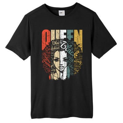 Juneteenths Wo Queen African American Natural Afro Tall Fusion ChromaSoft Performance T-Shirt