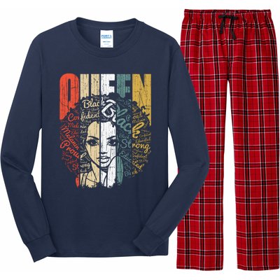 Juneteenths Wo Queen African American Natural Afro Long Sleeve Pajama Set