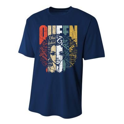 Juneteenths Wo Queen African American Natural Afro Performance Sprint T-Shirt