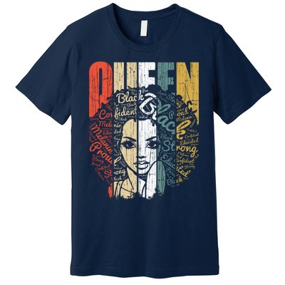 Juneteenths Wo Queen African American Natural Afro Premium T-Shirt