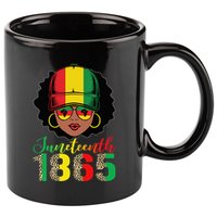 Juneteenth wo queen Pride funny Black African 11oz C Handle Ceramic Mug