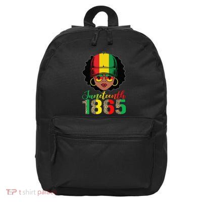 Juneteenth wo queen Pride funny Black African 16 in Basic Backpack