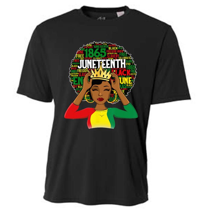 Juneteenth wo Queen African American black afro Cooling Performance Crew T-Shirt