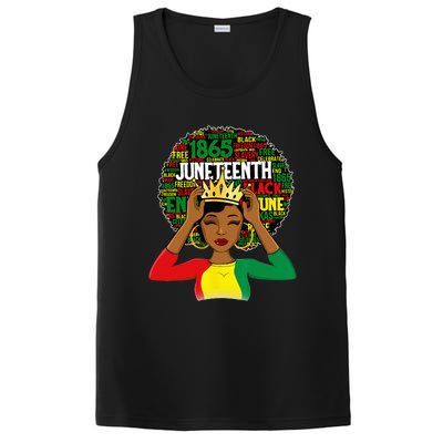 Juneteenth wo Queen African American black afro PosiCharge Competitor Tank