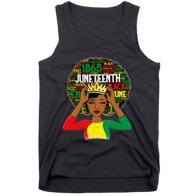 Juneteenth wo Queen African American black afro Tank Top