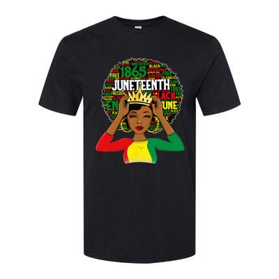 Juneteenth wo Queen African American black afro Softstyle CVC T-Shirt