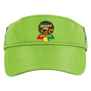 Juneteenth Women Queen African American Black Afro Adult Drive Performance Visor