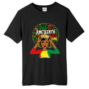 Juneteenth Women Queen African American Black Afro Tall Fusion ChromaSoft Performance T-Shirt