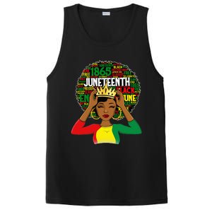 Juneteenth Women Queen African American Black Afro PosiCharge Competitor Tank