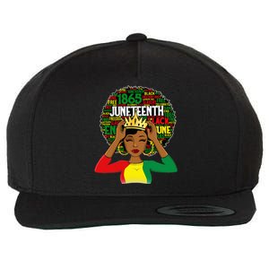 Juneteenth Women Queen African American Black Afro Wool Snapback Cap