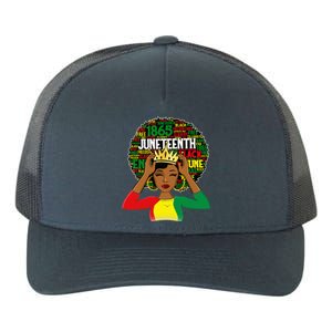 Juneteenth Women Queen African American Black Afro Yupoong Adult 5-Panel Trucker Hat