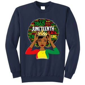 Juneteenth Women Queen African American Black Afro Sweatshirt