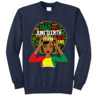 Juneteenth Women Queen African American Black Afro Sweatshirt