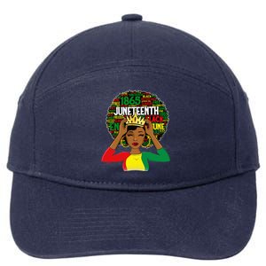 Juneteenth Women Queen African American Black Afro 7-Panel Snapback Hat