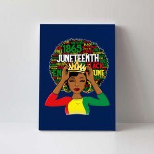 Juneteenth Women Queen African American Black Afro Canvas