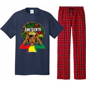 Juneteenth Women Queen African American Black Afro Pajama Set