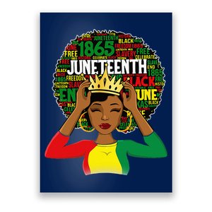 Juneteenth Women Queen African American Black Afro Poster