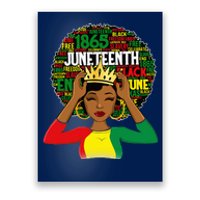 Juneteenth Women Queen African American Black Afro Poster