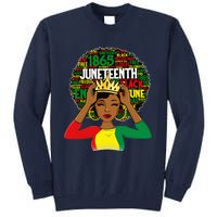 Juneteenth Women Queen African American Black Afro Tall Sweatshirt