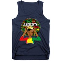 Juneteenth Women Queen African American Black Afro Tank Top