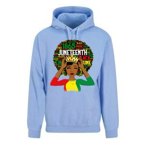 Juneteenth Women Queen African American Black Afro Unisex Surf Hoodie