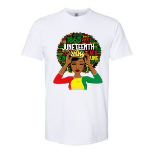 Juneteenth Women Queen African American Black Afro Softstyle CVC T-Shirt