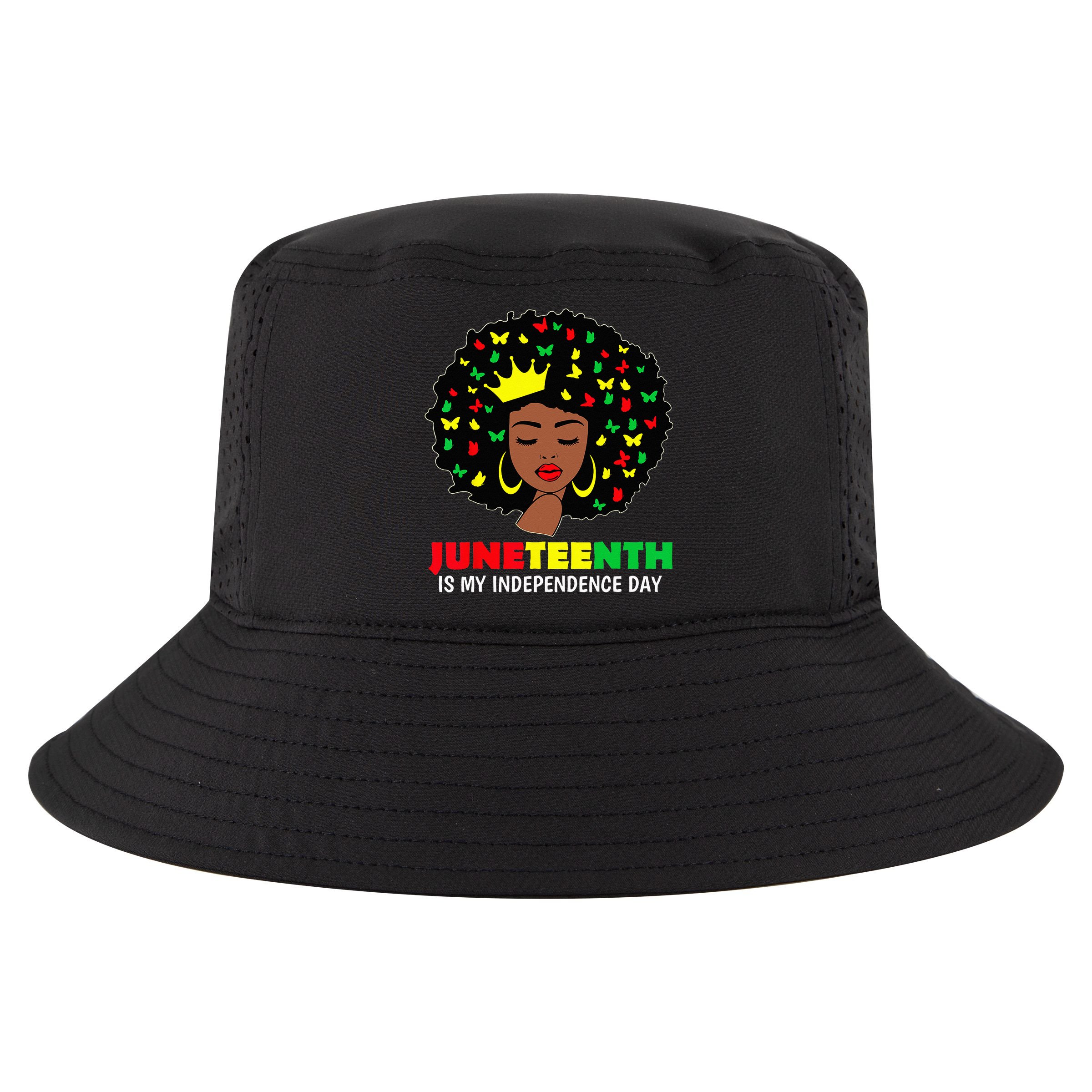 Juneteenth wo Queen African American black Wo Cool Comfort Performance Bucket Hat