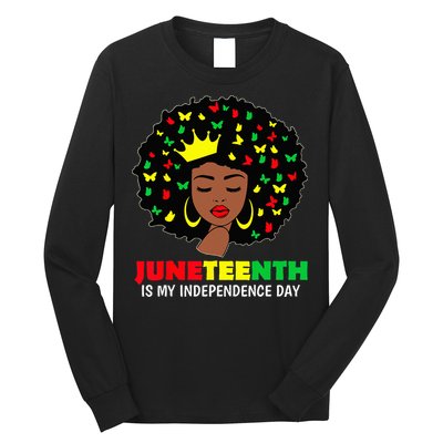 Juneteenth wo Queen African American black Wo Long Sleeve Shirt