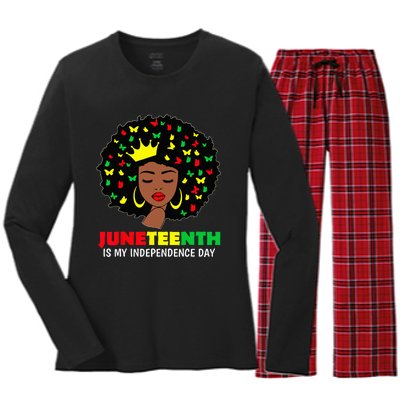 Juneteenth wo Queen African American black Wo Women's Long Sleeve Flannel Pajama Set 