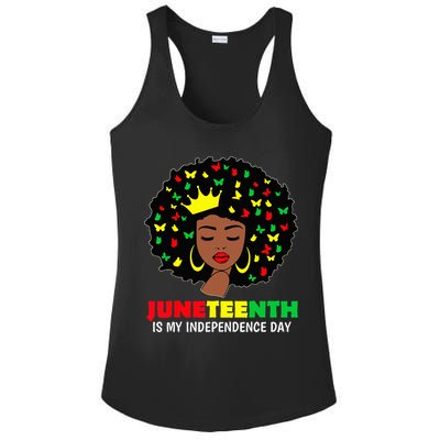 Juneteenth wo Queen African American black Wo Ladies PosiCharge Competitor Racerback Tank