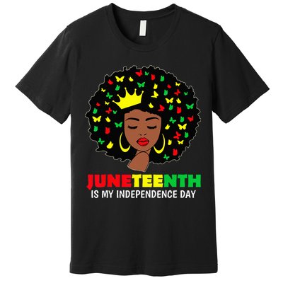 Juneteenth wo Queen African American black Wo Premium T-Shirt