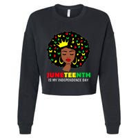 Juneteenth wo Queen African American black Wo Cropped Pullover Crew