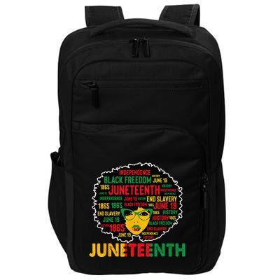 Juneteenth Wo Queen African American Black Afro Impact Tech Backpack