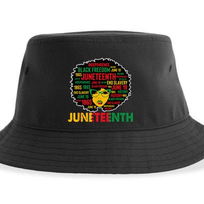 Juneteenth Wo Queen African American Black Afro Sustainable Bucket Hat