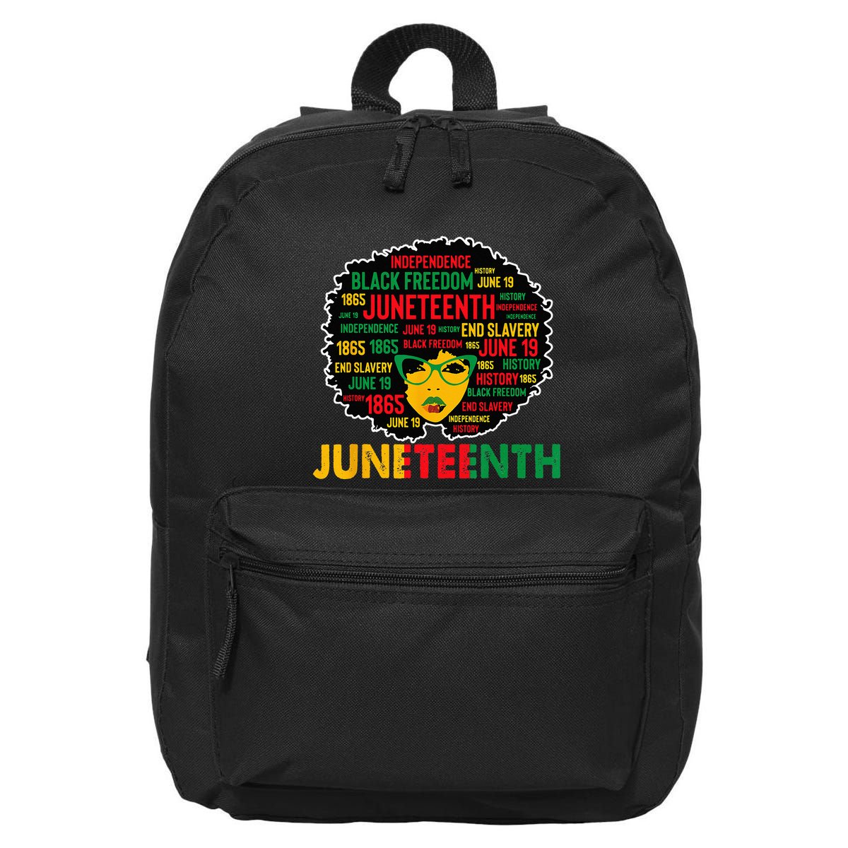 Juneteenth Wo Queen African American Black Afro 16 in Basic Backpack
