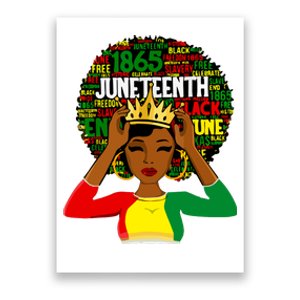 Juneteenth Women Queen African American Black Afro Poster