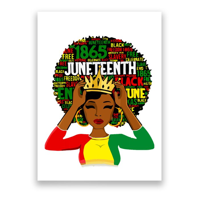 Juneteenth Women Queen African American Black Afro Poster
