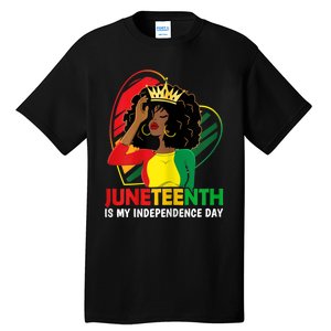 Juneteenth Women Queen African American Black Tall T-Shirt