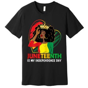 Juneteenth Women Queen African American Black Premium T-Shirt