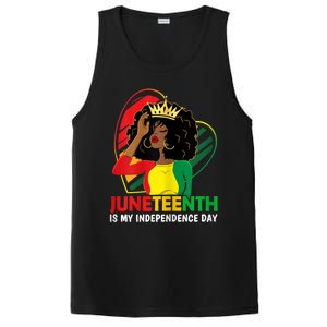 Juneteenth Women Queen African American Black PosiCharge Competitor Tank