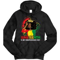 Juneteenth Women Queen African American Black Tie Dye Hoodie