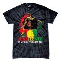 Juneteenth Women Queen African American Black Tie-Dye T-Shirt