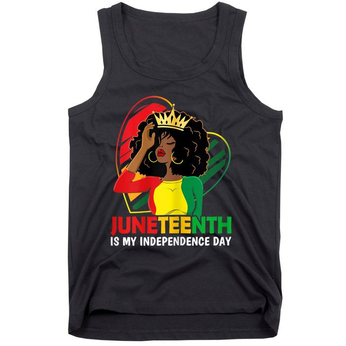 Juneteenth Women Queen African American Black Tank Top